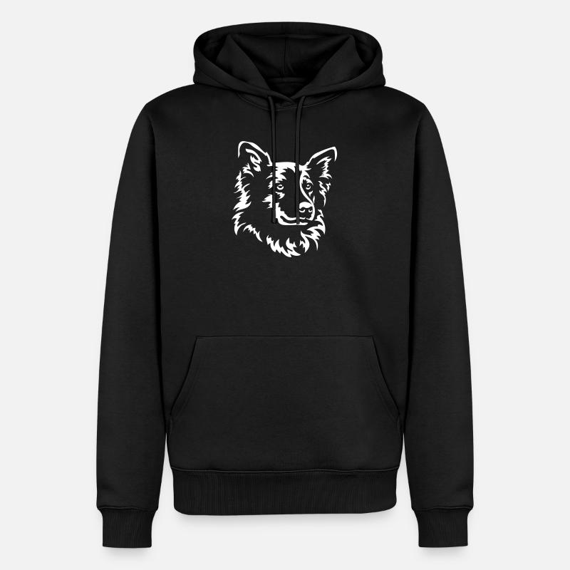 Harzer Fuchs Head « Black Edition » - Sweat à capuche Premium bio Homme - noir