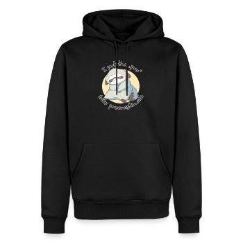I Put the Pro in Procrastinate Sloth - Männer Premium Bio Hoodie - Schwarz - Vorne - Nico (187cm)