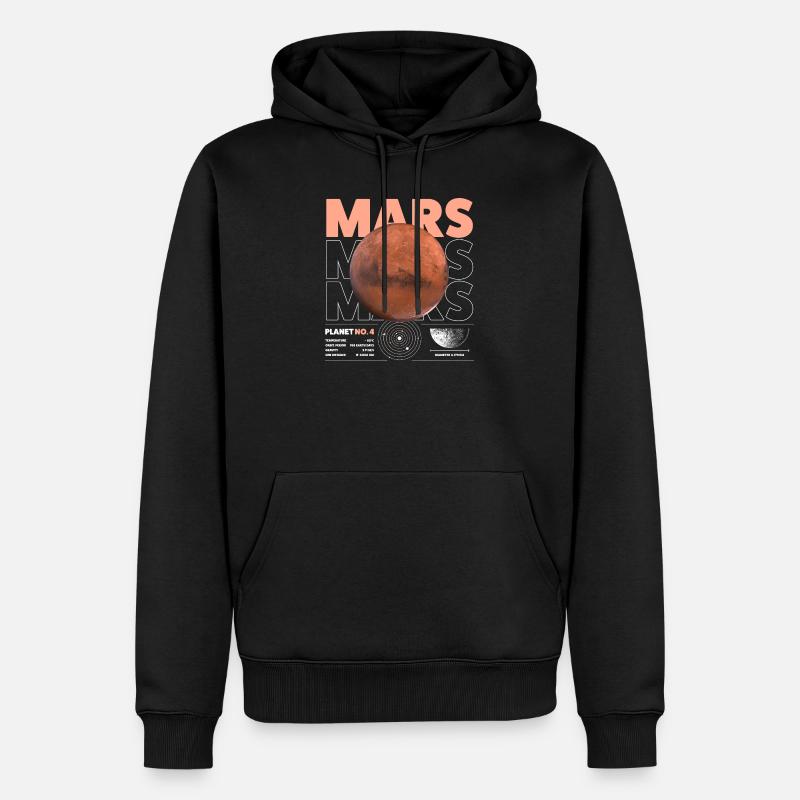 Détails de Mars - Sweat à capuche Premium bio Homme - noir