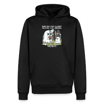 Mein Lieblingsgeist - Männer Premium Bio Hoodie - Schwarz - Vorne - Nico (187cm)