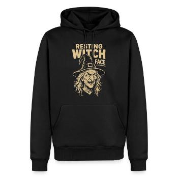 Resting Witch Face Halloween Costume Fun - Men’s Premium Organic Hoodie - black - Front - Nico (187cm)