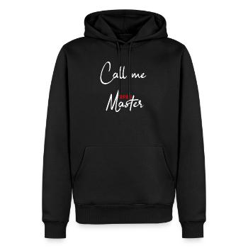 Master Abschluss Promotion Sponsion 2026 - Männer Premium Bio Hoodie - Schwarz - Vorne - Nico (187cm)