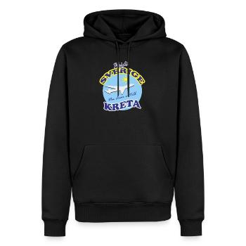 Auf Wiedersehen, Schweden – Jetzt gehen wir nach Kreta - Männer Premium Bio Hoodie - Schwarz - Vorne - Nico (187cm)