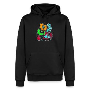 Meister Chamäleon-Handwerker - Männer Premium Bio Hoodie - Schwarz - Vorne - Nico (187cm)