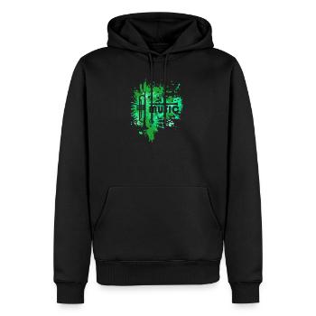 Musique de Projections de Trompette Verte - Sweat à capuche Premium bio Homme - noir - Devant - Nico (187cm)