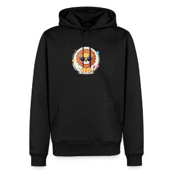 Cute Lion Sunglasses - Men’s Premium Organic Hoodie - black - Front - Nico (187cm)