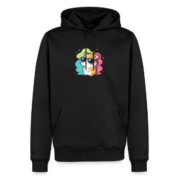Hamster Fun Lunettes Cool - Sweat à capuche Premium bio Homme - noir - Devant - Nico (187cm)