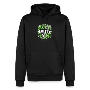Equity Vert Élégance Circulaire - Sweat à capuche Premium bio Homme - noir - Devant - Nico (187cm)