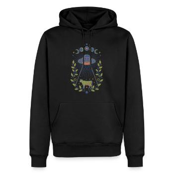 Spiritualität Heilige Geometrie Meditation Zen - Männer Premium Bio Hoodie - Schwarz - Vorne - Nico (187cm)