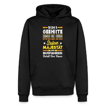 Seine Majestät Der Busfahrer - Männer Premium Bio Hoodie - Schwarz - Vorne - Nico (187cm)