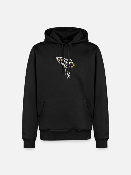 Taschenrakete - Männer Premium Bio Hoodie - Schwarz