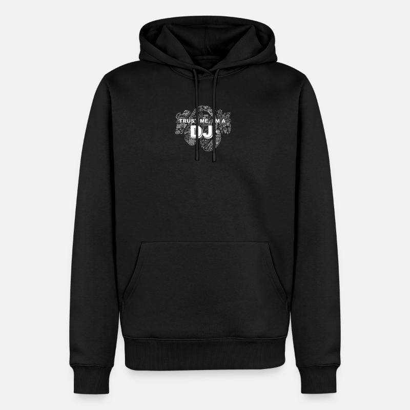 DJ - Männer Premium Bio Hoodie - Schwarz