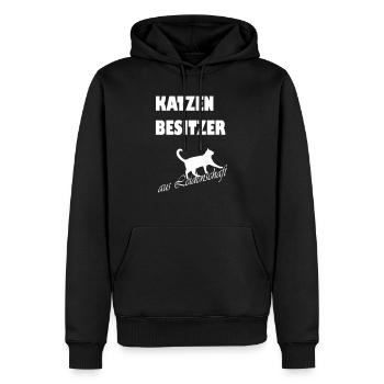 katzenfreund Kätzchen Geschenk - Männer Premium Bio Hoodie - Schwarz - Vorne - Nico (187cm)