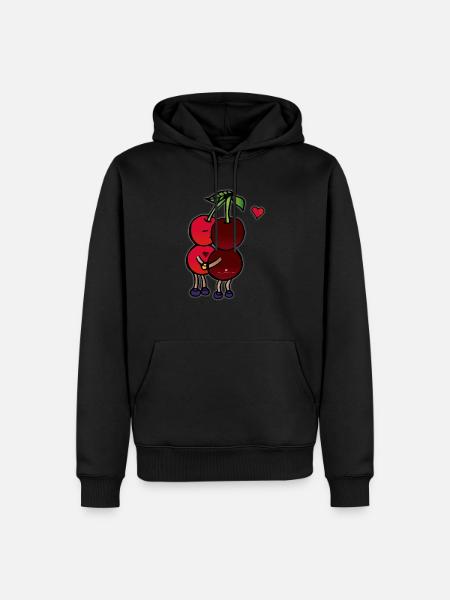 In love cherries - Men’s Premium Organic Hoodie - black