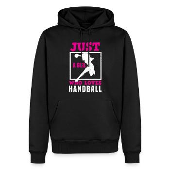 Handball HandballEur Ball Sport - Sweat à capuche Premium bio Homme - noir - Devant - Nico (187cm)