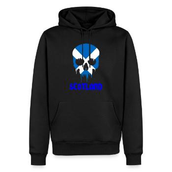 Écosse - Sweat à capuche Premium bio Homme - noir - Devant - Nico (187cm)