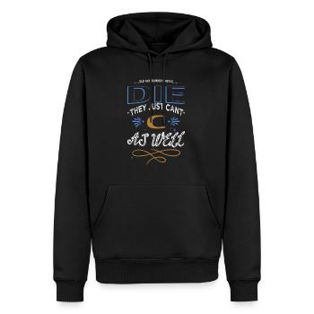 hacking computer birthday present idea awesome - Männer Premium Bio Hoodie - Schwarz - Vorne - Nico (187cm)