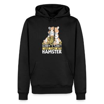 Hamster Liebhaber Hamster Besitzer Nagetier Haustier Hammy - Männer Premium Bio Hoodie - Schwarz - Vorne - Nico (187cm)