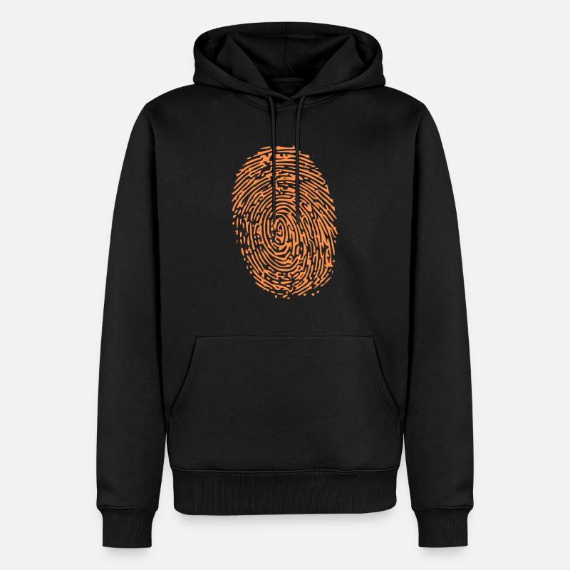 empreinte digitale - Sweat à capuche Premium bio Homme - noir