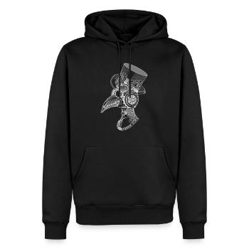 steampunk style - Sweat à capuche Premium bio Homme - noir - Devant - Nico (187cm)