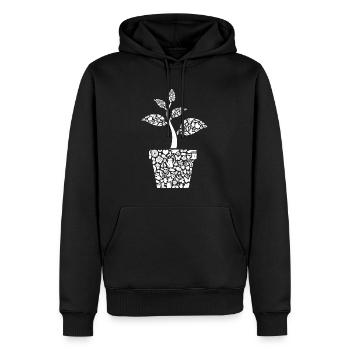 Jardinier Fleuriste Hobby Jardinier Fille Jardinière - Sweat à capuche Premium bio Homme - noir - Devant - Nico (187cm)