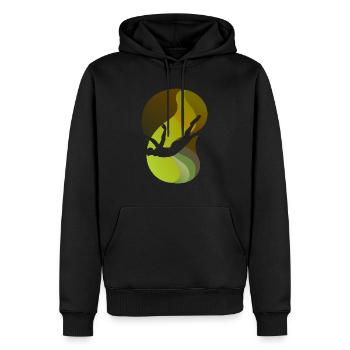 Schwimmen Brustschwimmen Bademeister - Männer Premium Bio Hoodie - Schwarz - Vorne - Nico (187cm)