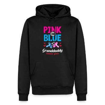 Pink or Blue Granddaddy Loves You Gender Reveal - Men’s Premium Organic Hoodie - black - Front - Nico (187cm)