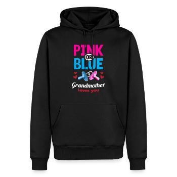 Pink or Blue Grandmother Loves You Gender Reveal - Männer Premium Bio Hoodie - Schwarz - Vorne - Nico (187cm)