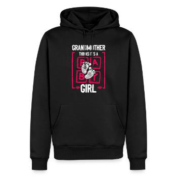 Grandmother Thinks It's a Girl Gender Reveal Funny - Men’s Premium Organic Hoodie - black - Front - Nico (187cm)