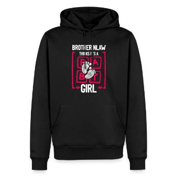 Brotherinlaw Thinks It's a Girl Gender Reveal - Men’s Premium Organic Hoodie - black - Front - Nico (187cm)