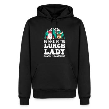 Cadeaux de Noël Noël - Sweat à capuche Premium bio Homme - noir - Devant - Nico (187cm)