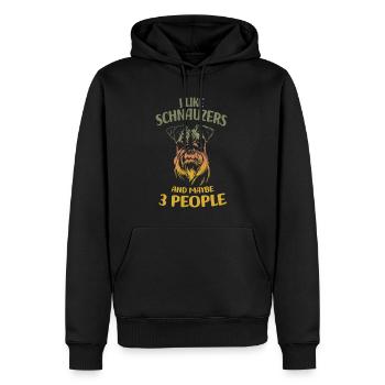 Schnauzer - Männer Premium Bio Hoodie - Schwarz - Vorne - Nico (187cm)