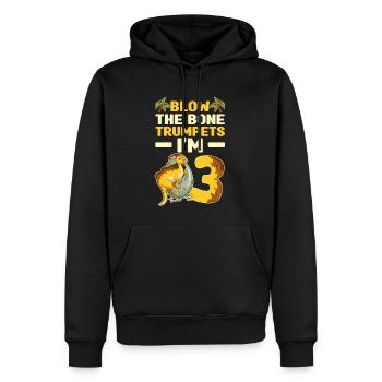 Dinosaurier Geburtstagsgeschenke Kinder | Dinos - Männer Premium Bio Hoodie - Schwarz - Vorne - Nico (187cm)