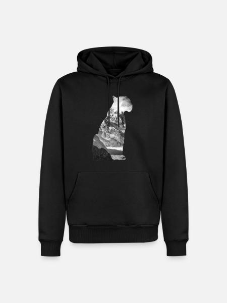 Once - Sweat à capuche Premium bio Homme - noir