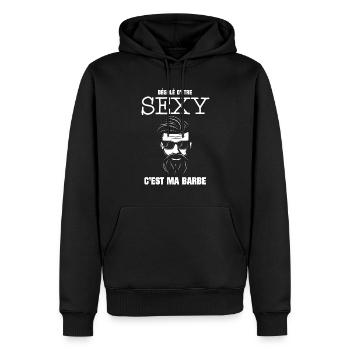 Mann Humor Opa Sexy C ist mein Bart - Männer Premium Bio Hoodie - Schwarz - Vorne - Nico (187cm)