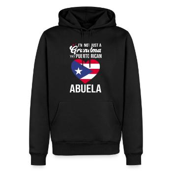 Puerto Rico | Puerto Ricaner Flagge Geschenkideen - Männer Premium Bio Hoodie - Schwarz - Vorne - Nico (187cm)