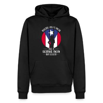Puerto Rico | Puerto Ricaner Flagge Geschenkideen - Männer Premium Bio Hoodie - Schwarz - Vorne - Nico (187cm)