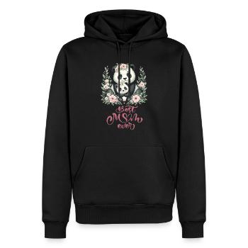 Best Mom Ever Panda Lover Floral Wreath I Mom - Männer Premium Bio Hoodie - Schwarz - Vorne - Nico (187cm)