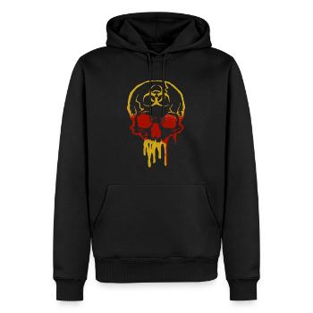 Biologischer Schädel - Männer Premium Bio Hoodie - Schwarz - Vorne - Nico (187cm)