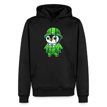 St. Patricks Day Pinguin süß grün Kostüm - Männer Premium Bio Hoodie - Schwarz - Vorne - Nico (187cm)