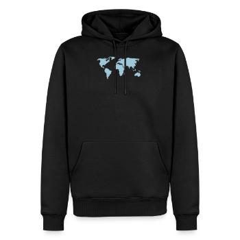 world chart - Männer Premium Bio Hoodie - Schwarz - Vorne - Nico (187cm)