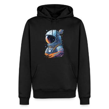 Astronaut lost in space - Splash Art Illustration - Männer Premium Bio Hoodie - Schwarz - Vorne - Nico (187cm)