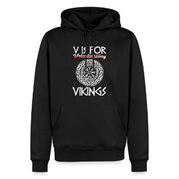 Valentinstag Wikinger Geschenk - Männer Premium Bio Hoodie - Schwarz - Vorne - Nico (187cm)