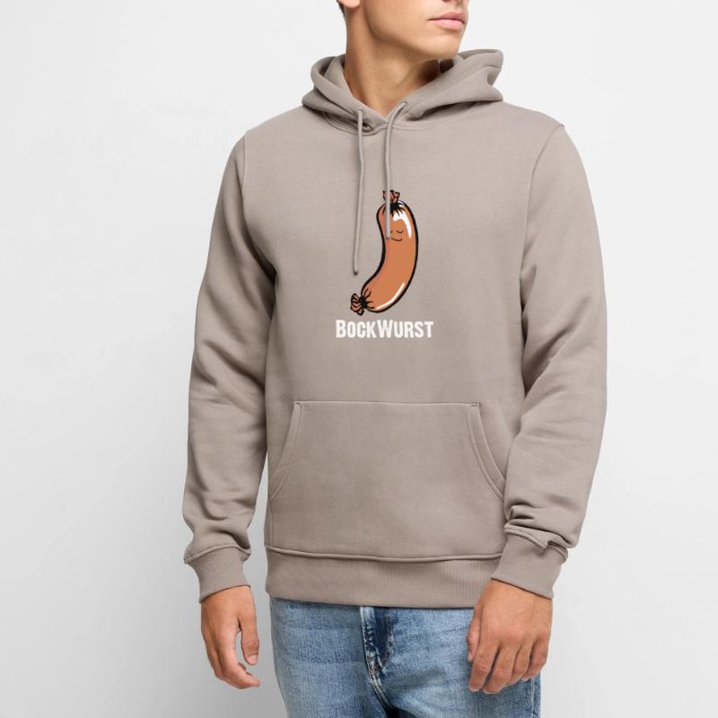 Bockwurst, Augsburger, Knackwurst oder Brühwurst Männer Premium Bio Hoodie