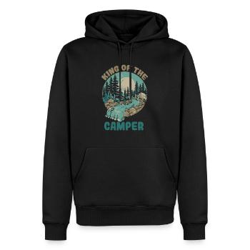 King of the camper - Men’s Premium Organic Hoodie - black - Front - Nico (187cm)