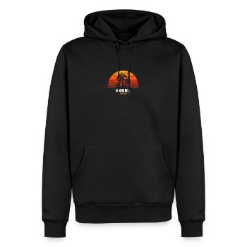 Retro Negril Jamaika Sonnenuntergang Cool Vintage Urlaub - Männer Premium Bio Hoodie - Schwarz - Vorne - Nico (187cm)