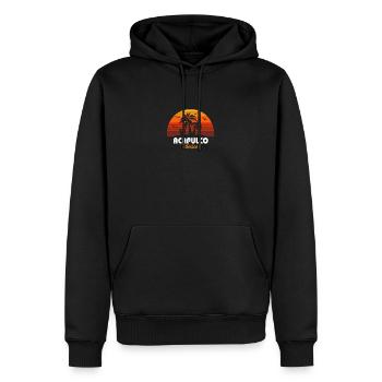 Retro Acapulco Mexiko Sonnenuntergang Cool Vintage - Männer Premium Bio Hoodie - Schwarz - Vorne - Nico (187cm)