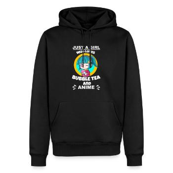 Bubble Tea Bubble Tee Mädchen Geschenk - Männer Premium Bio Hoodie - Schwarz - Vorne - Nico (187cm)