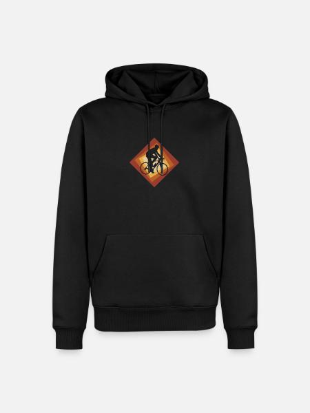 Biker Radtour - Männer Premium Bio Hoodie - Schwarz