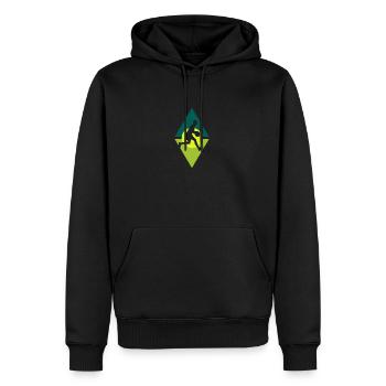 Cerceau de basket-ball - Sweat à capuche Premium bio Homme - noir - Devant - Nico (187cm)